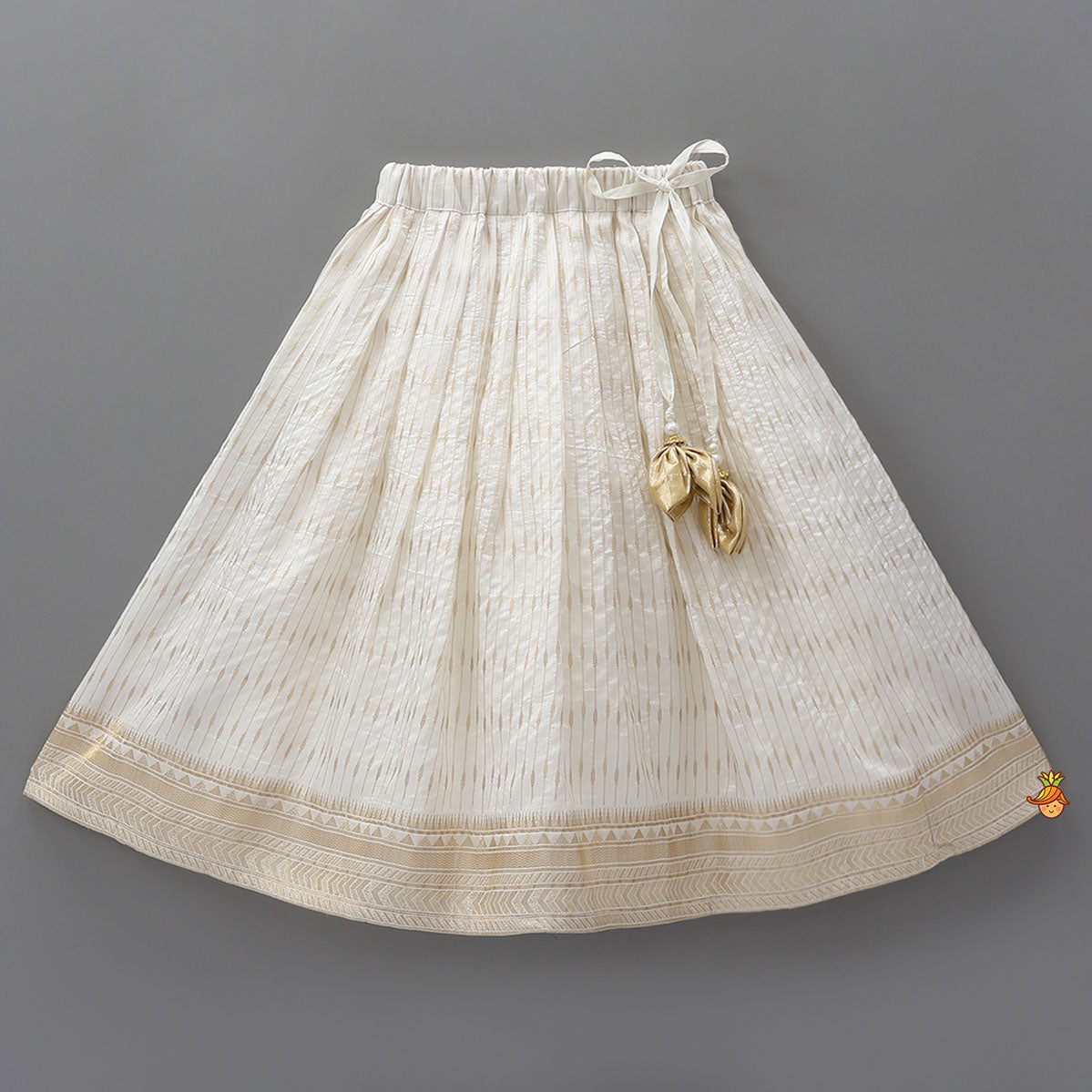 Motif Embroidered Top And Lehenga