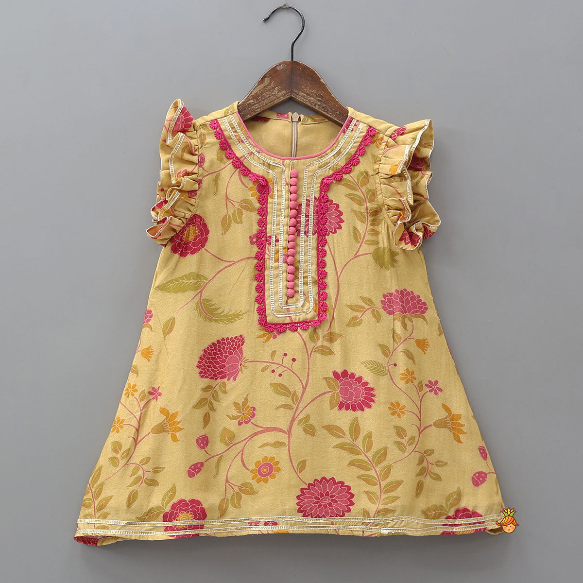 Pre Order: A-Line Kurti And Matching Sharara With Dupatta