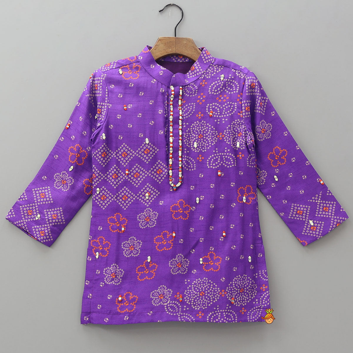 Festive Mirror Work Kurta With Pyjama