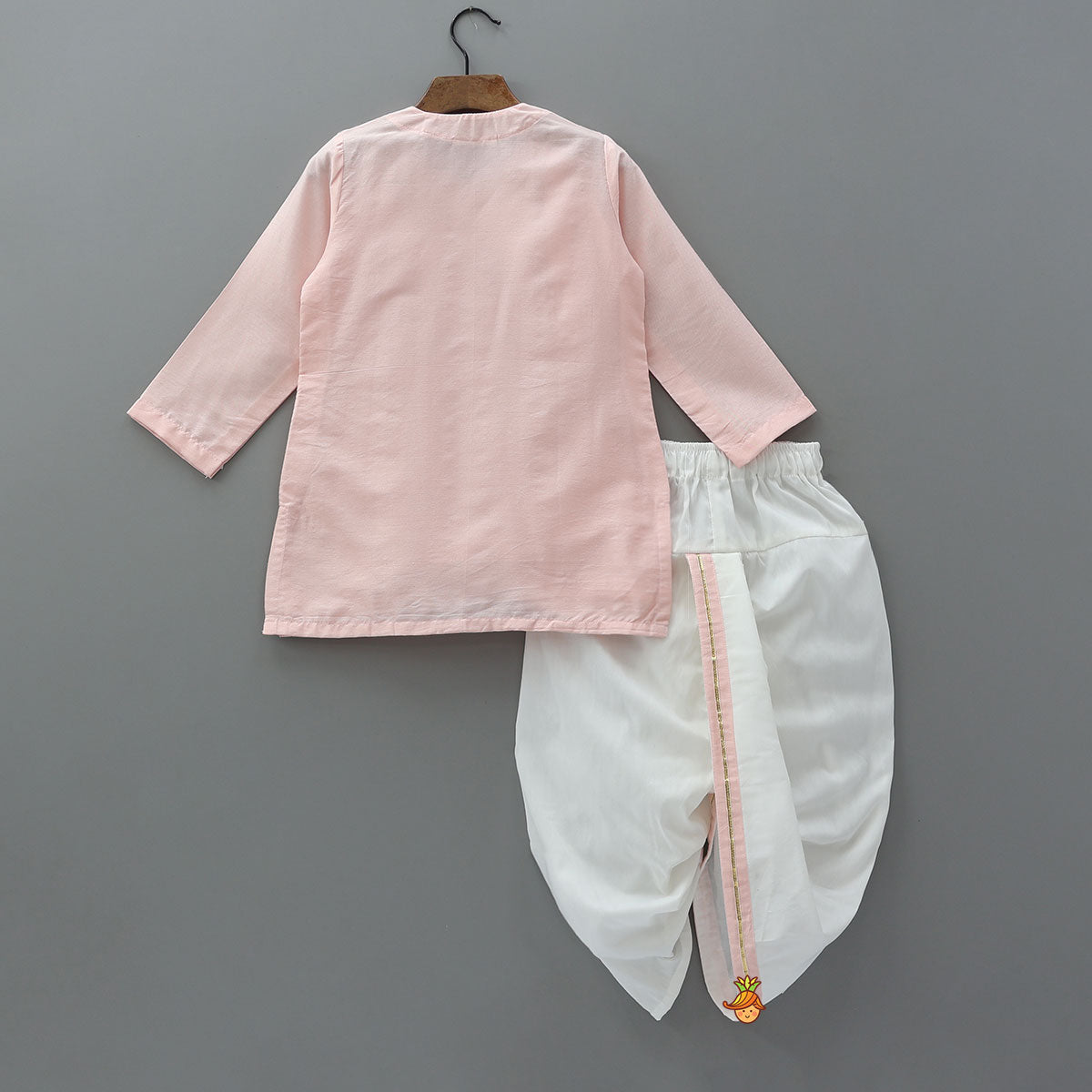 Pre Order: Krishna Applique Kurta And Gota Lace Detailed Dhoti