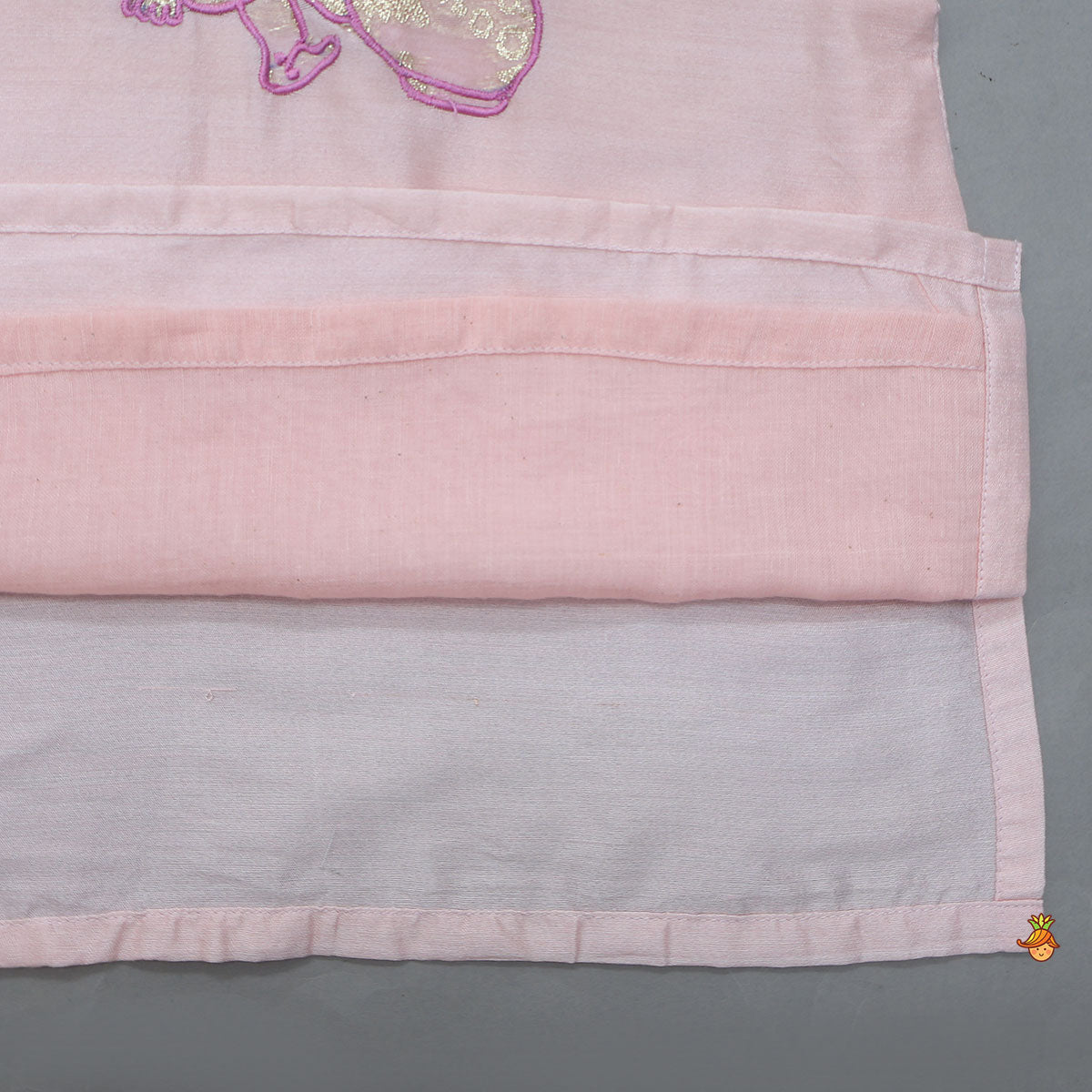 Pre Order: Krishna Applique Kurta And Gota Lace Detailed Dhoti