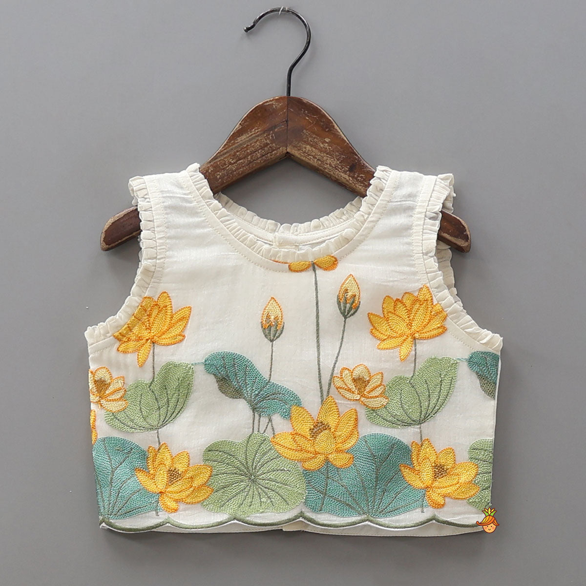 Pre Order: Blooming Floral Embroidered Top And Lehenga