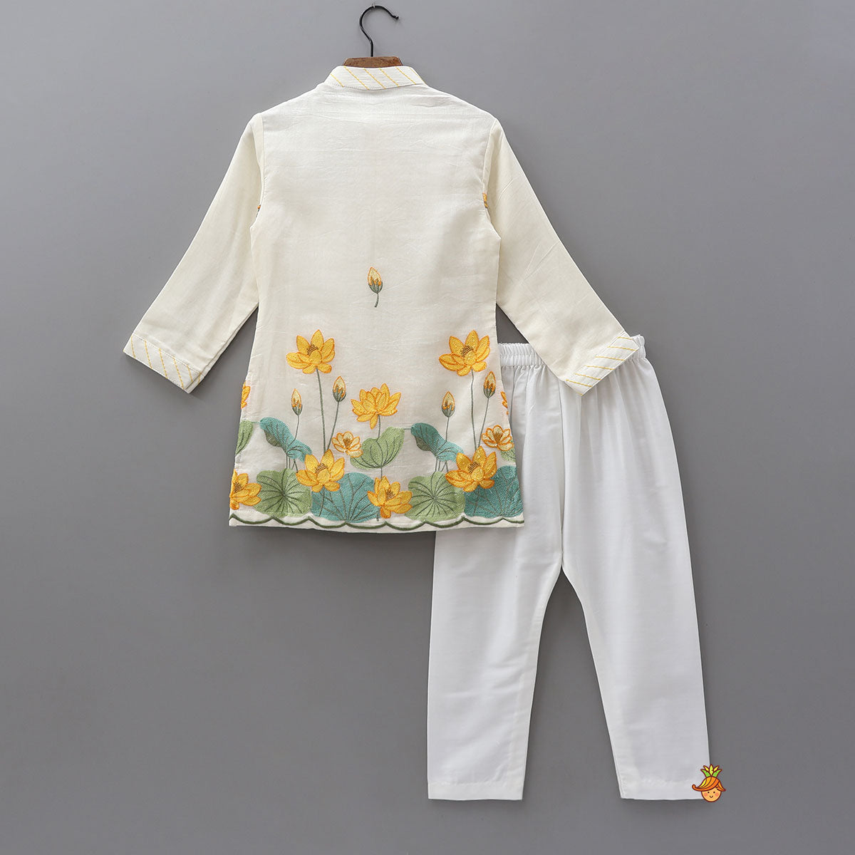 Pre Order: Blooming Floral Embroidered Kurta With Pyjama