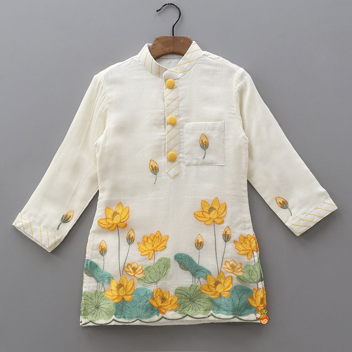 Pre Order: Blooming Floral Embroidered Kurta With Pyjama