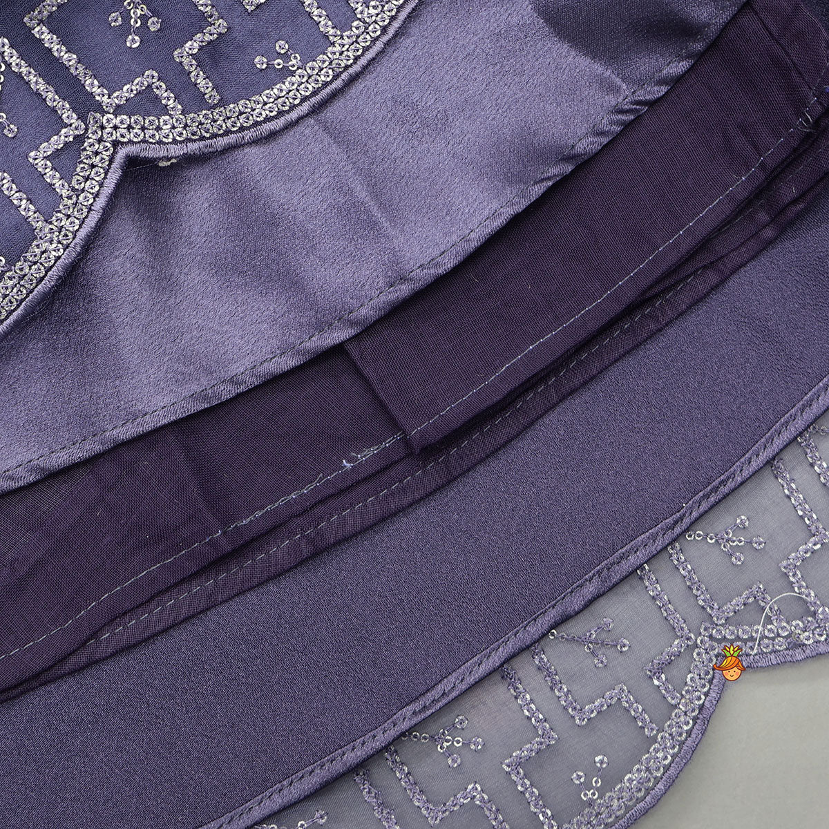 Pre Order: Organza Top And Lehenga With Tassels Detailing