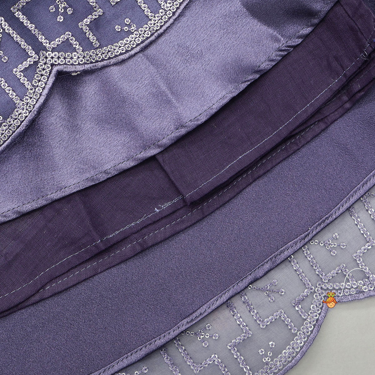 Pre Order: Organza Top And Lehenga With Tassels Detailing