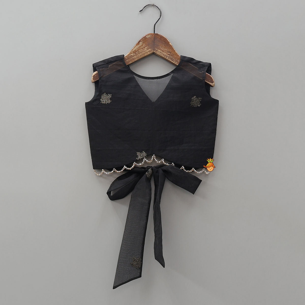 Pre Order: Exquisite Organza Top And Lehenga With Tassel Detailing
