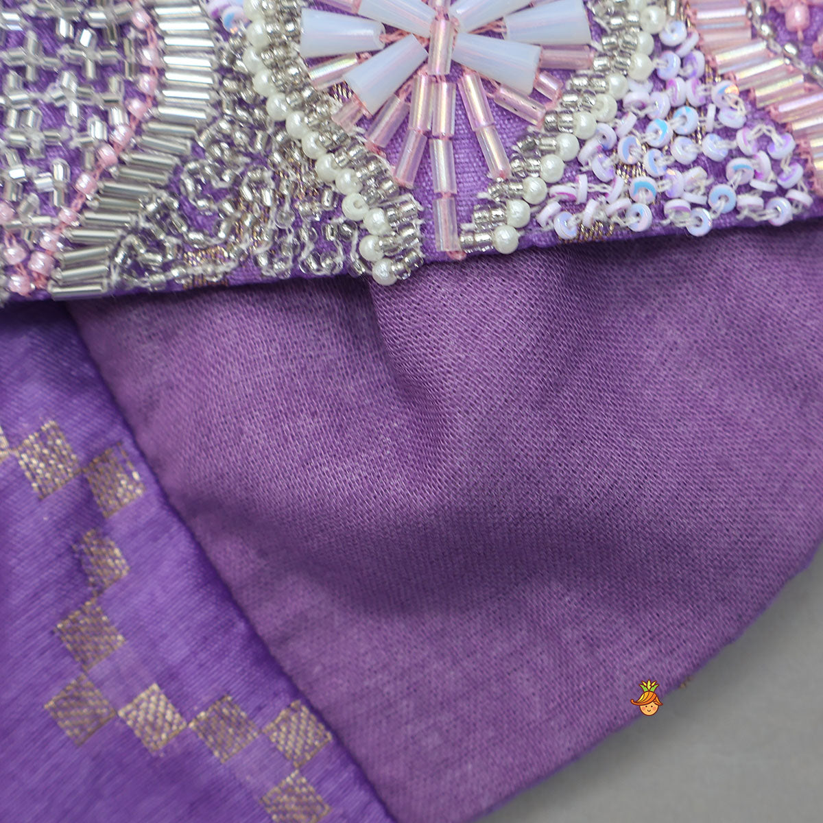 Pre Order: Trendy Open-Back Crop Top And Layered Lehenga