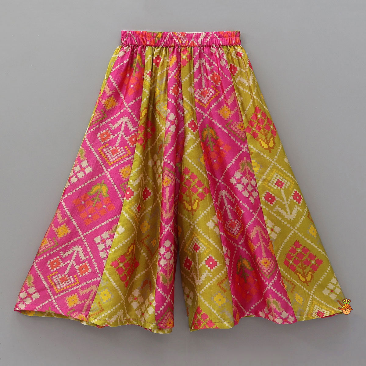 Pre Order: Patola Inspired Embroidered Halter Top With Flared Palazzo