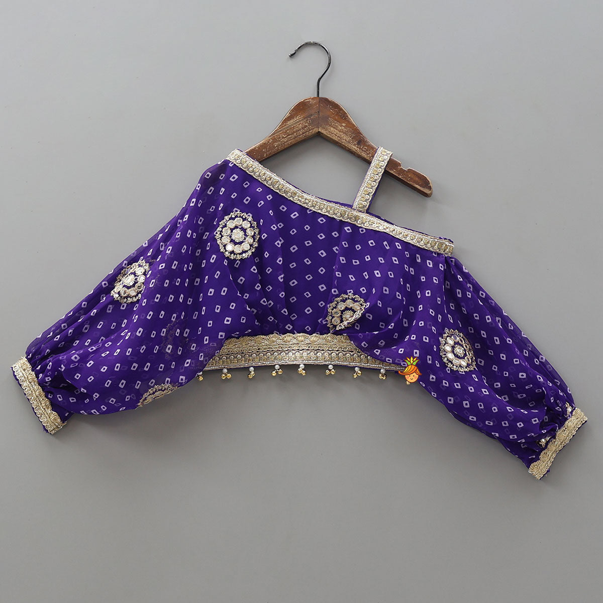 Pre Order: Bandhani Printed Georgette Top And Matching Palazzo
