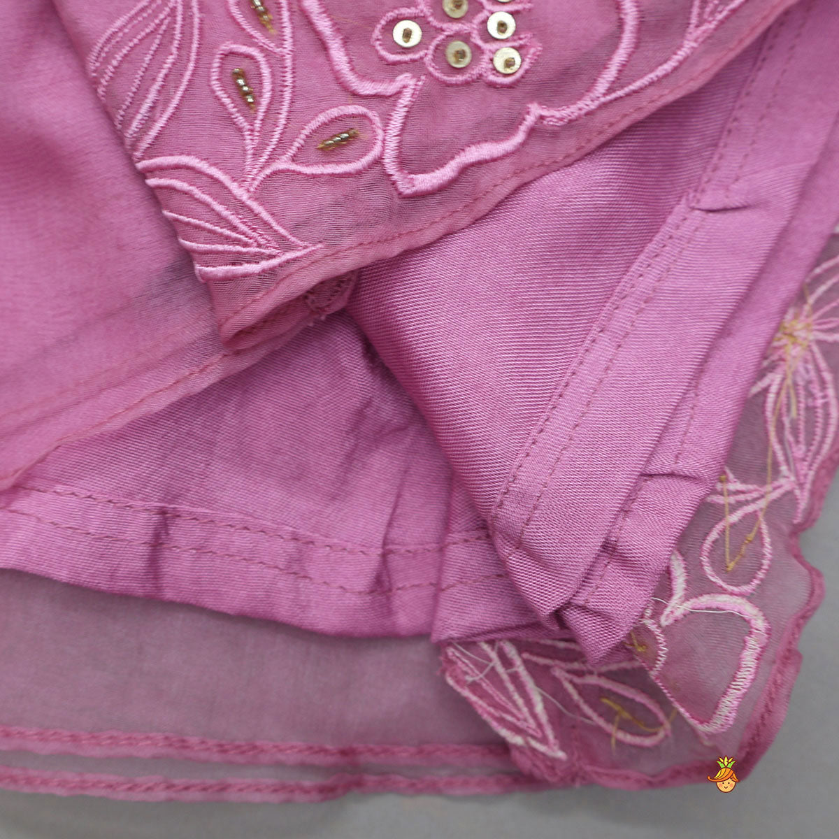 Pre Order: Hand-Embroidered Sequin Highlights Layered Kurti And Lehenga