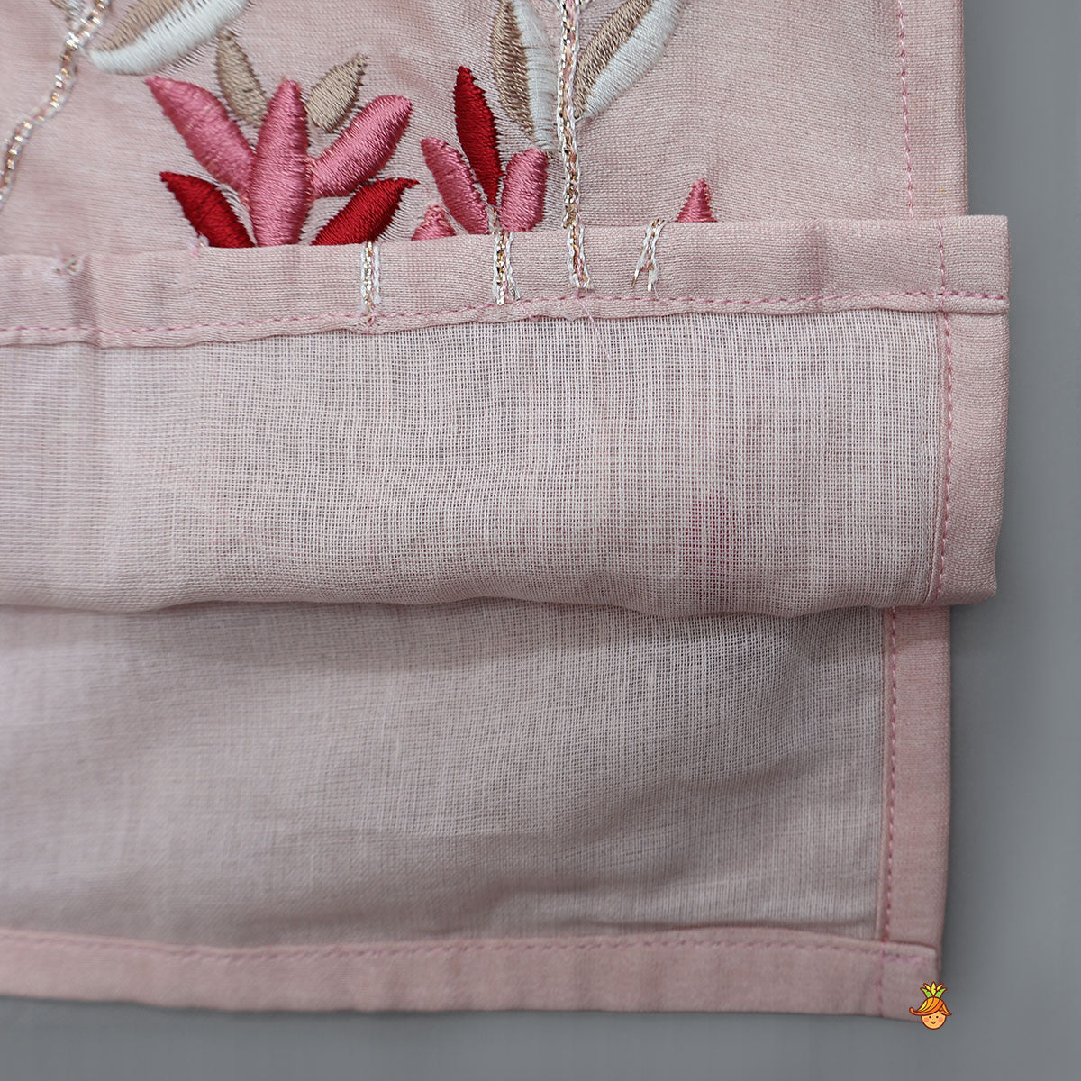 Pre Order: Charming Floral Embroidered Kurta And Dhoti