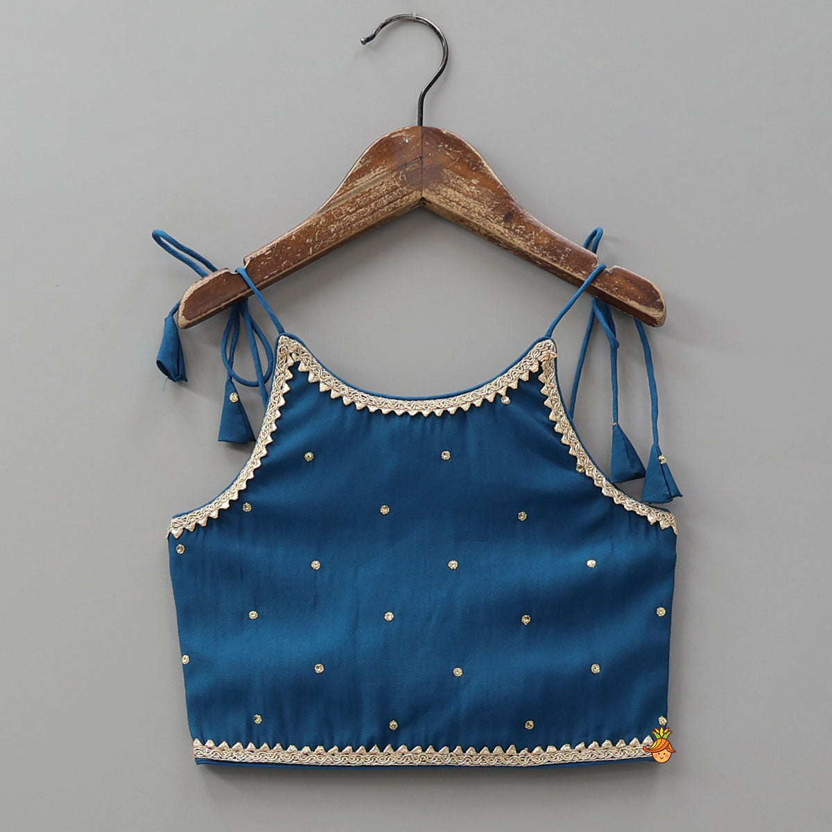 Strappy Stylish Top With Lehenga And Dupatta