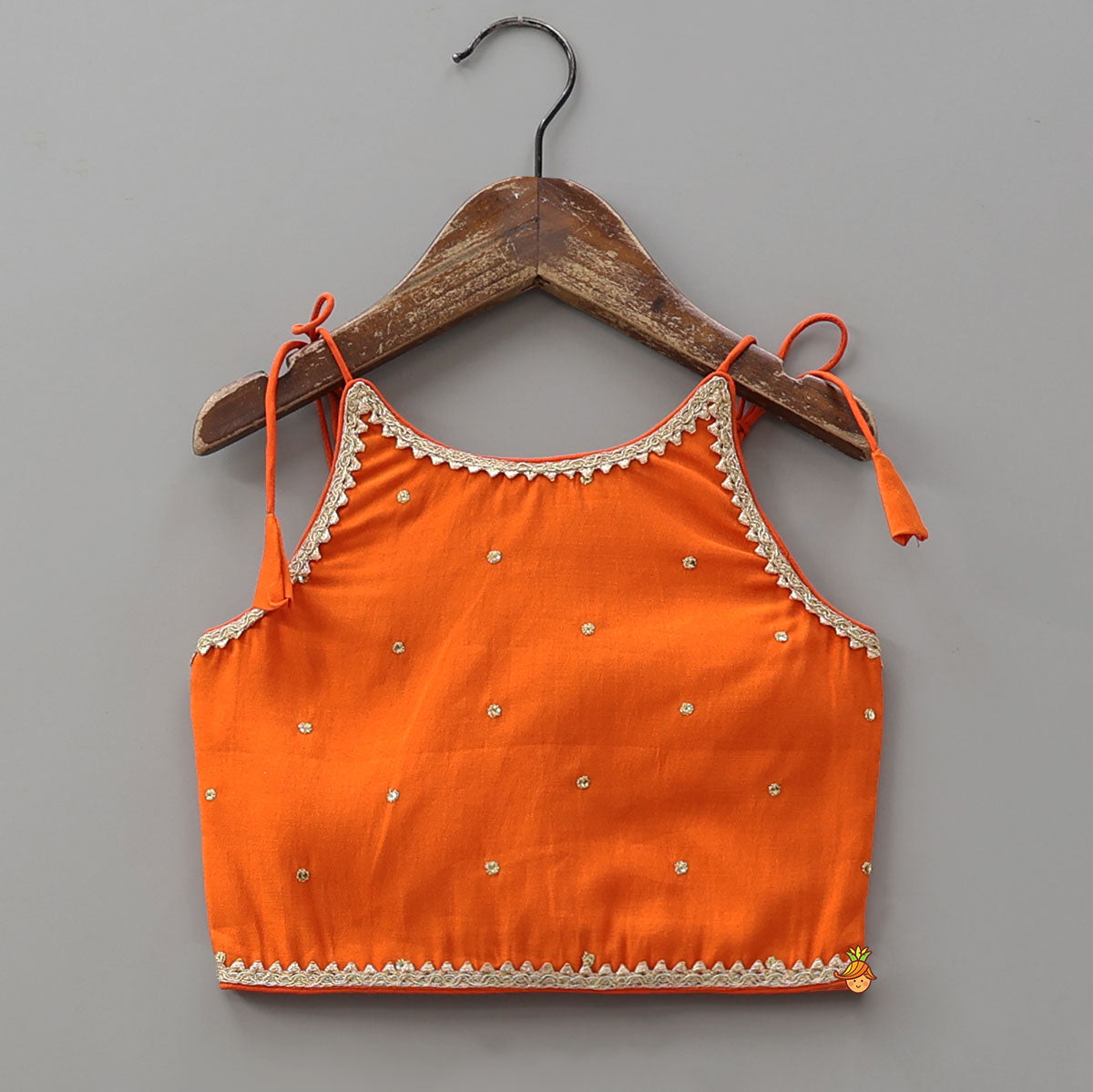 Strappy Ethnic Top With Lehenga And Dupatta