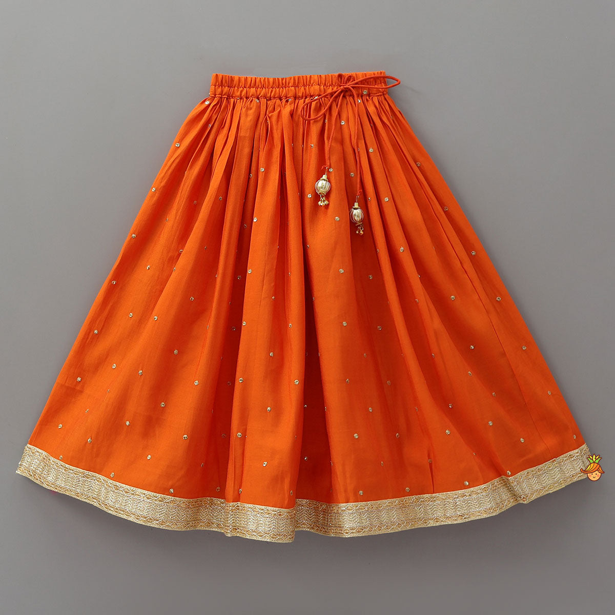 Strappy Ethnic Top With Lehenga And Dupatta