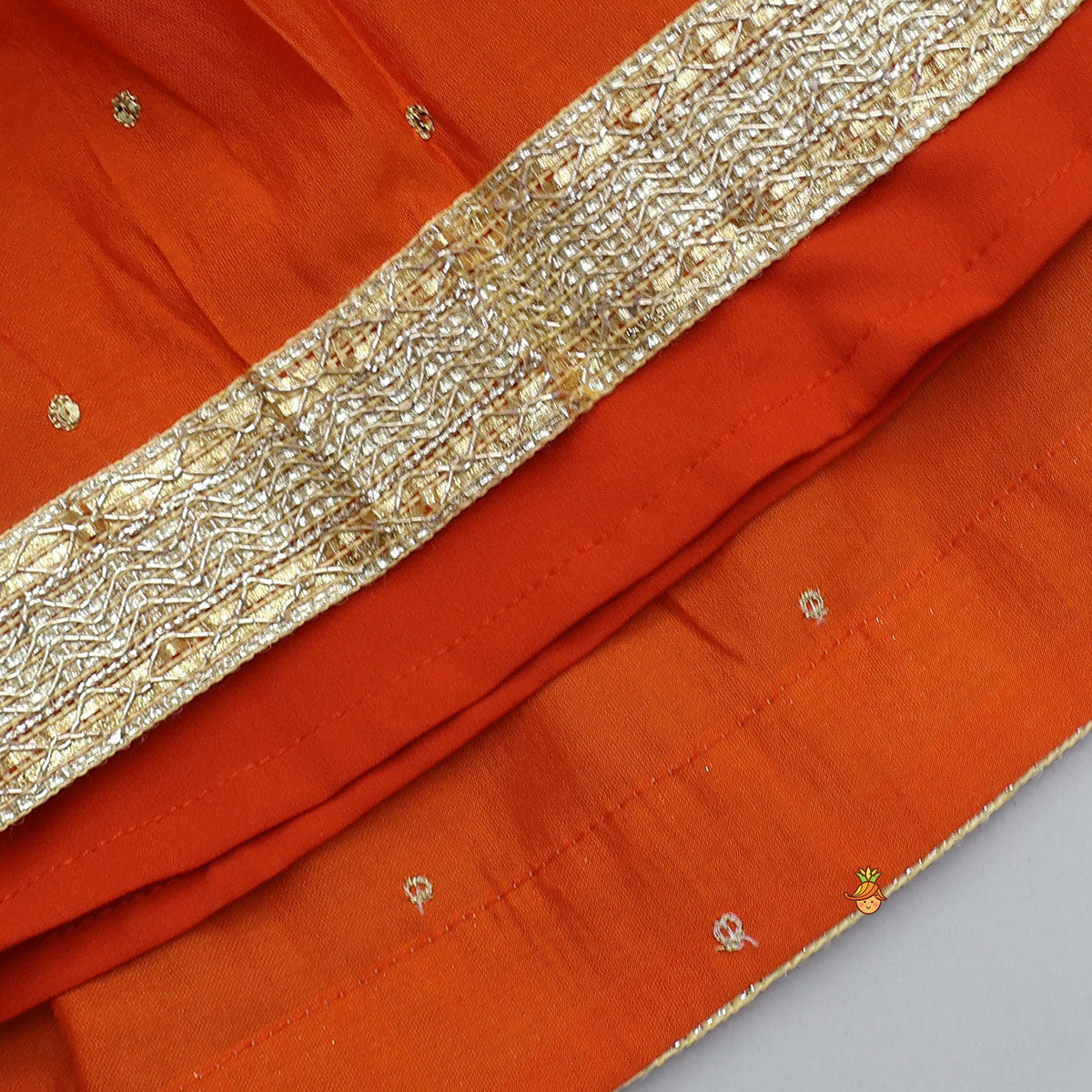 Strappy Ethnic Top With Lehenga And Dupatta