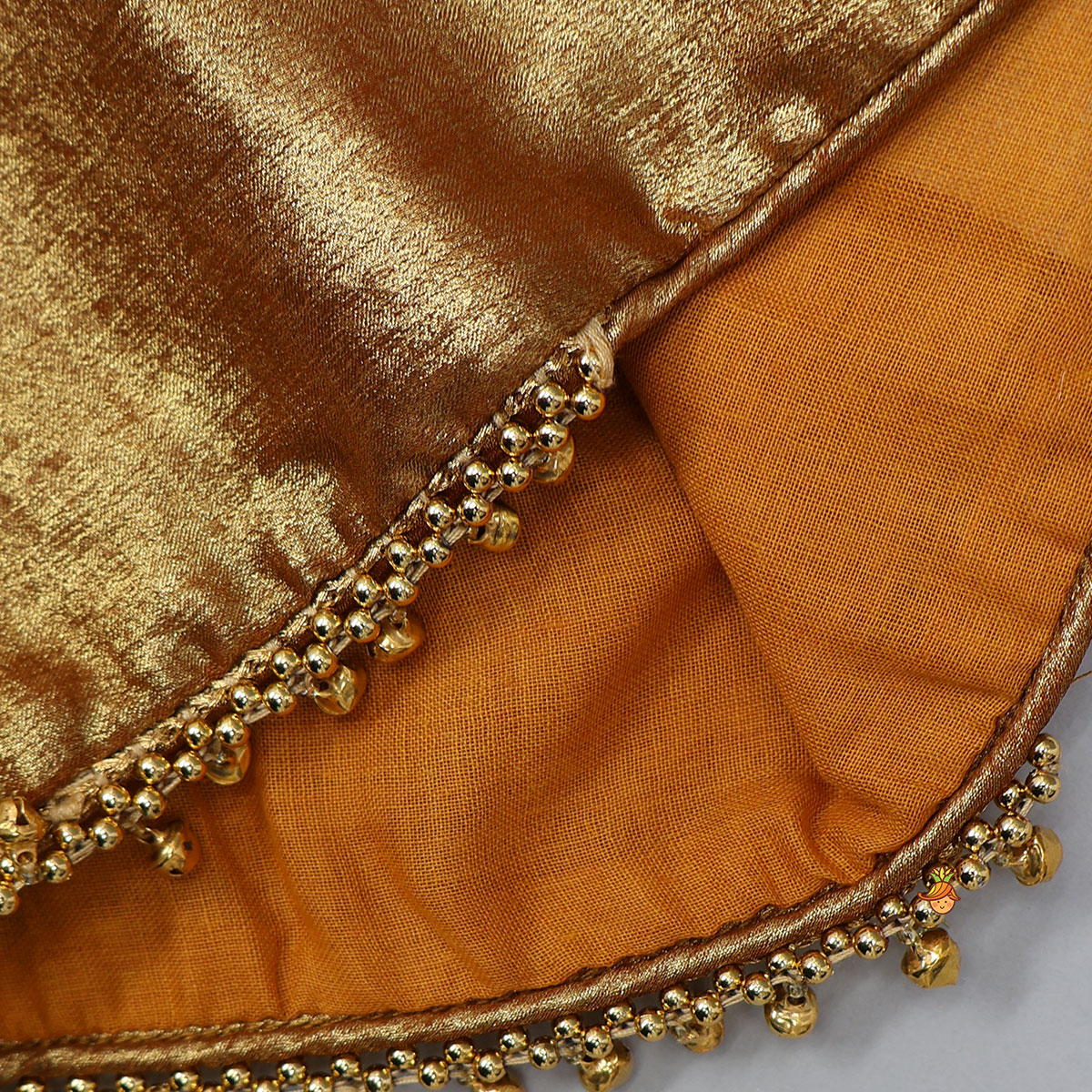 Pre Order: Sheen Finish Halter Neck Crop Top With Crushed Lehenga