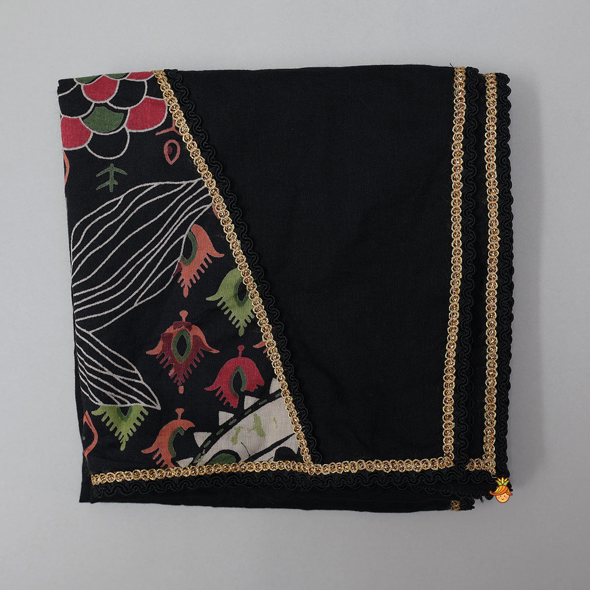 Elasticated Strappy Crop Top And Lehenga With Dupatta And Sling Bag