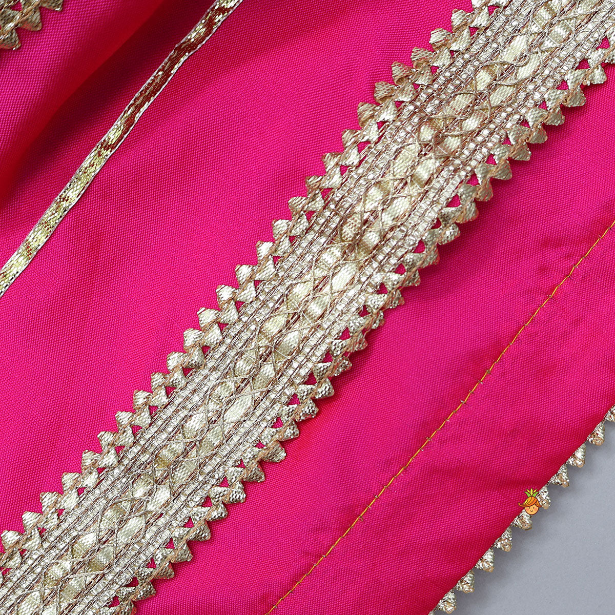 Lace Detailed Top With Paisley Printed Lehenga And Dupatta