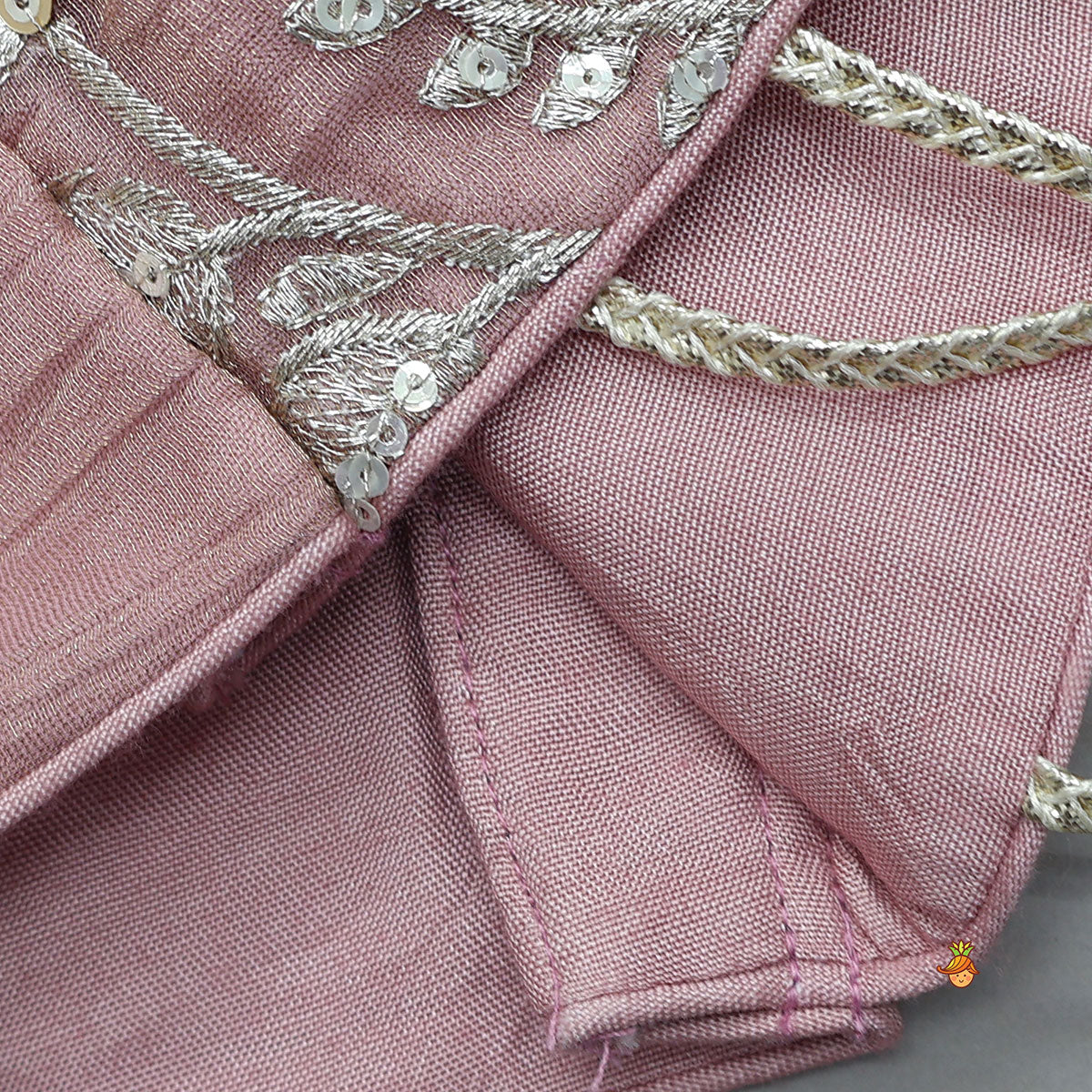 Pre Order: Statement Tassels Detailed Top With Cutwork Embroidered Lehenga