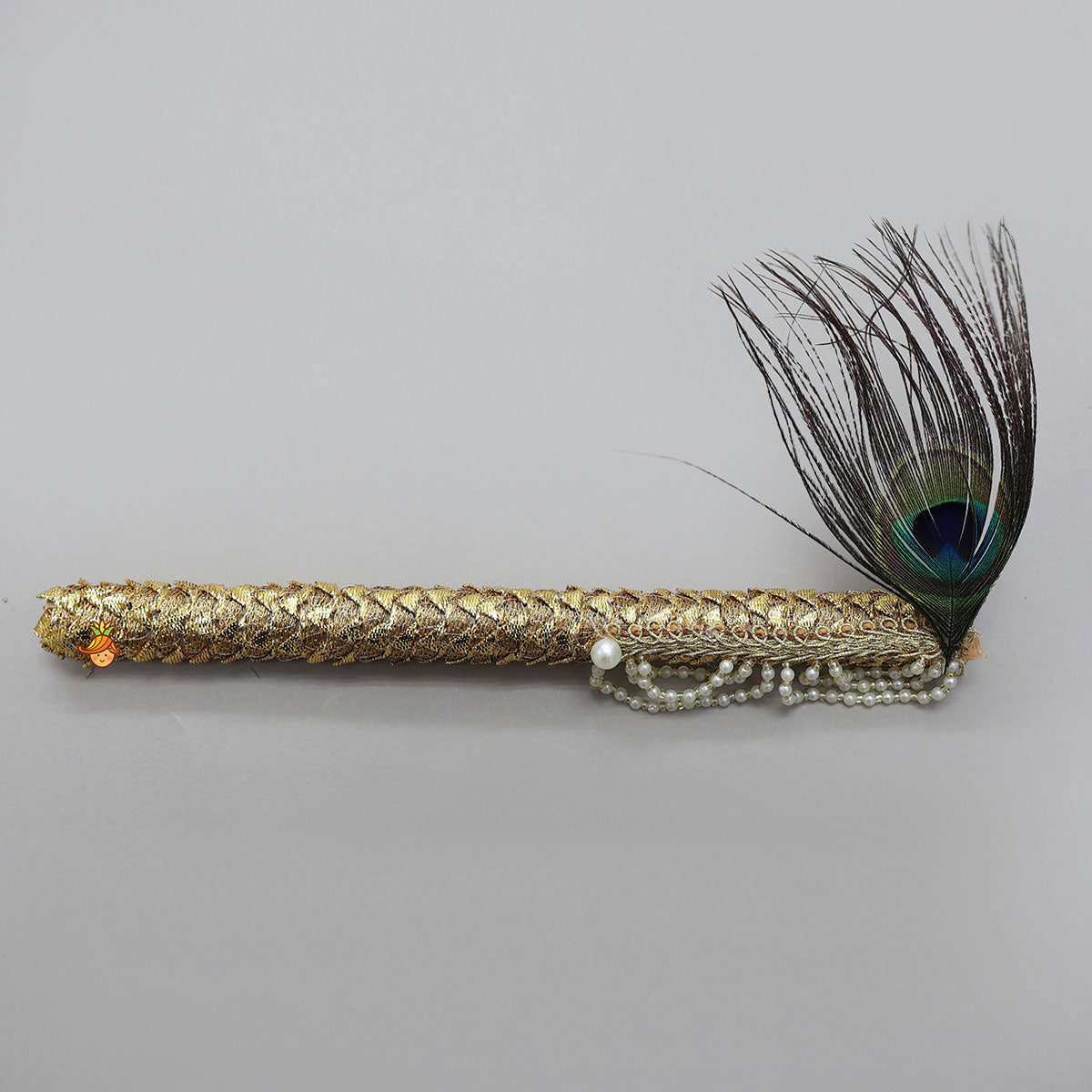 Pre Order: Lace Wrapped Bansuri With Mor Pankh