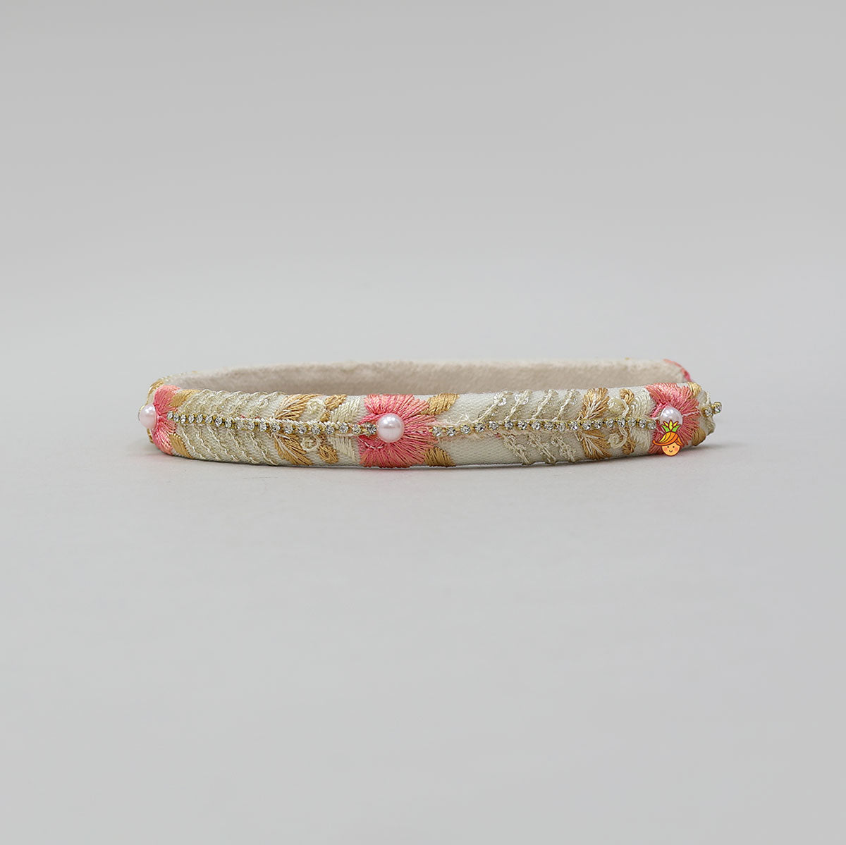 Floral Thread Embroidered Net Hairband