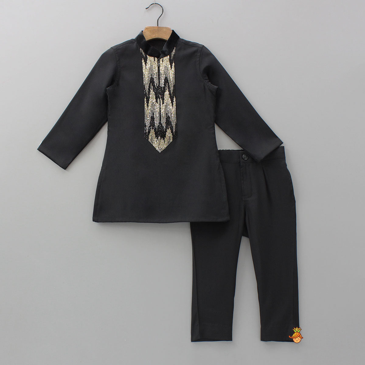 Pre Order: Sequin Embellished Kurta With Pants
