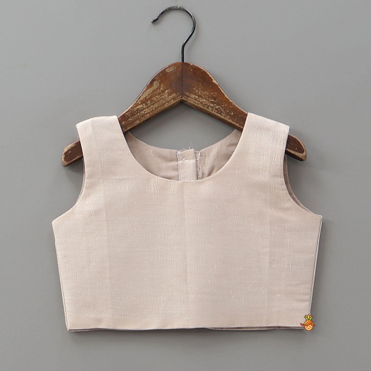 Pre Order: Round Neck Inner Top With Jacket Style Tie Up Shimmery Top And Palazzo