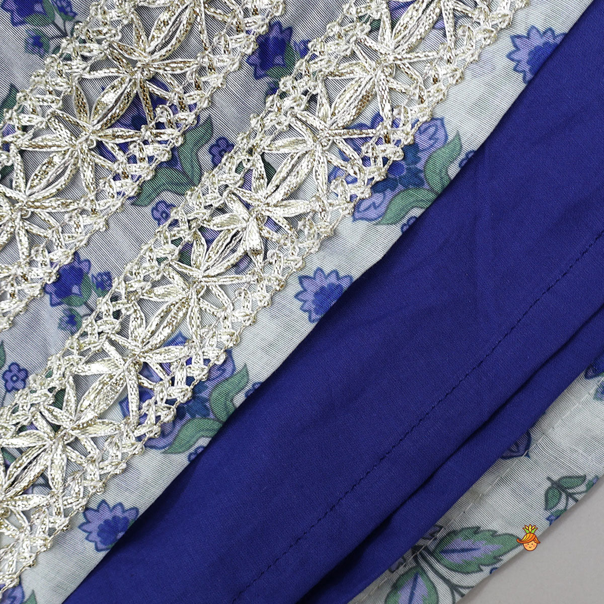 Pre Order: Floral Printed Crop Top And Lehenga With Dupatta