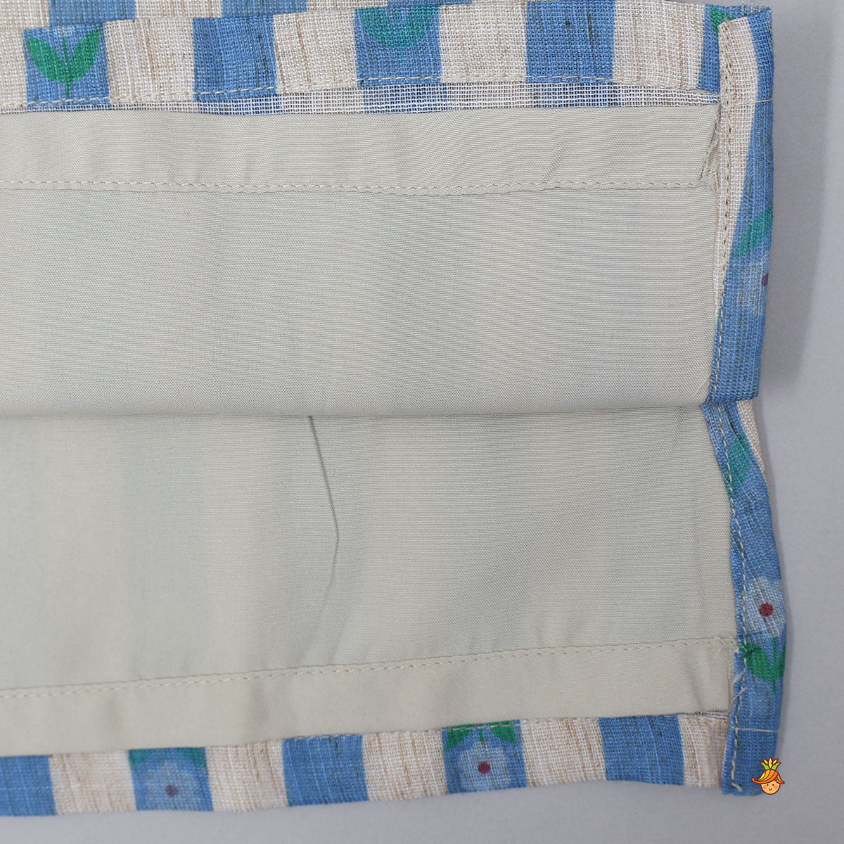 Striped And Floral Printed Ethnic Kurta With Pyjama