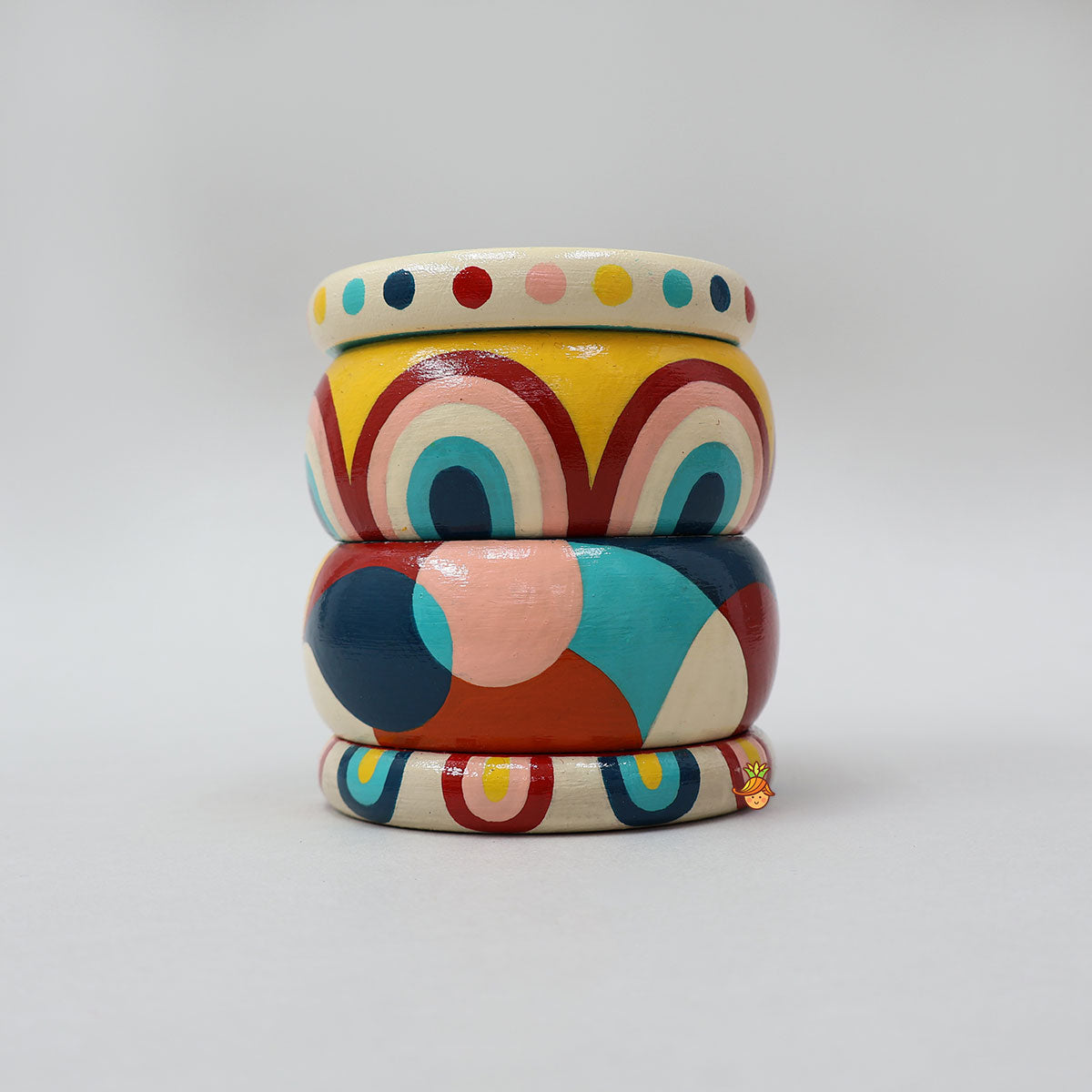 Charming Hand Painted Wooden Bangles