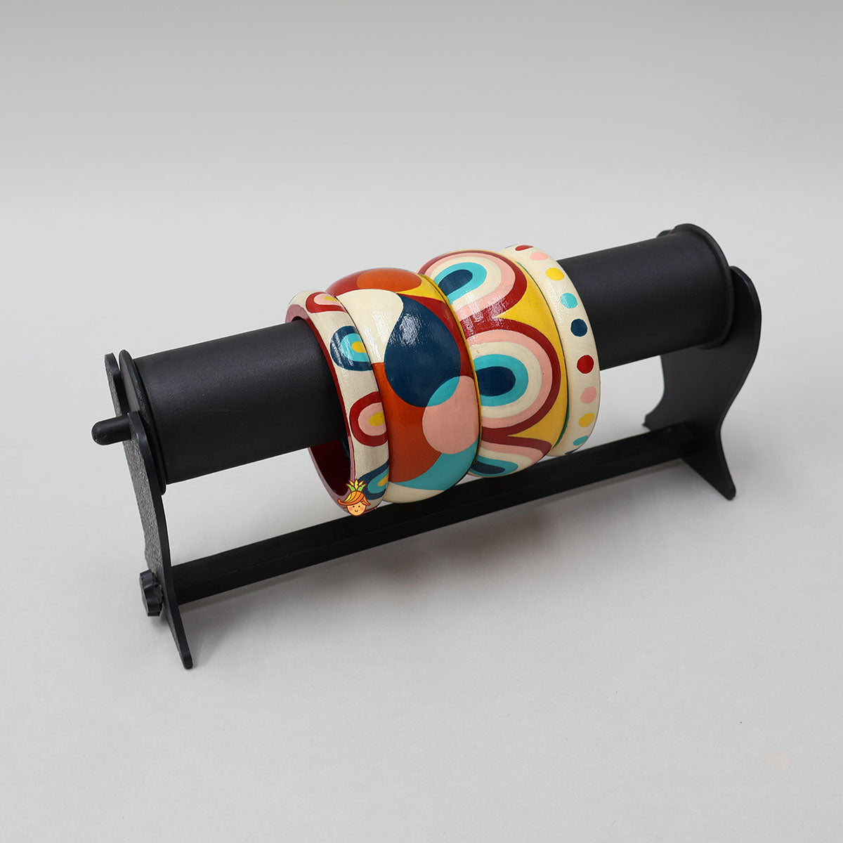Charming Hand Painted Wooden Bangles