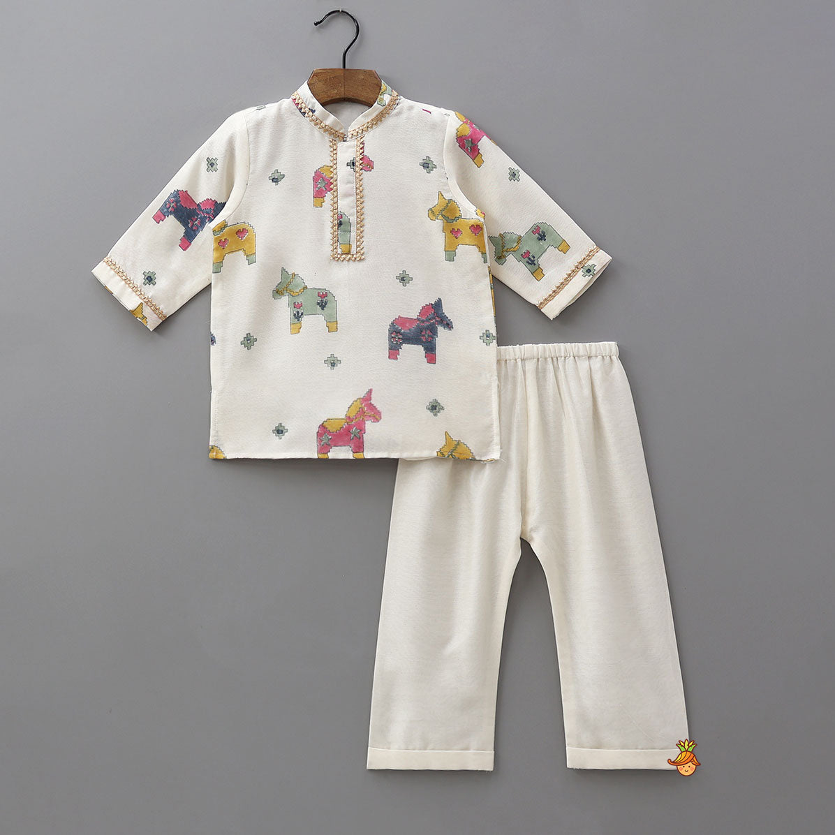 Cute Animal Printed Kurta With Pyjama