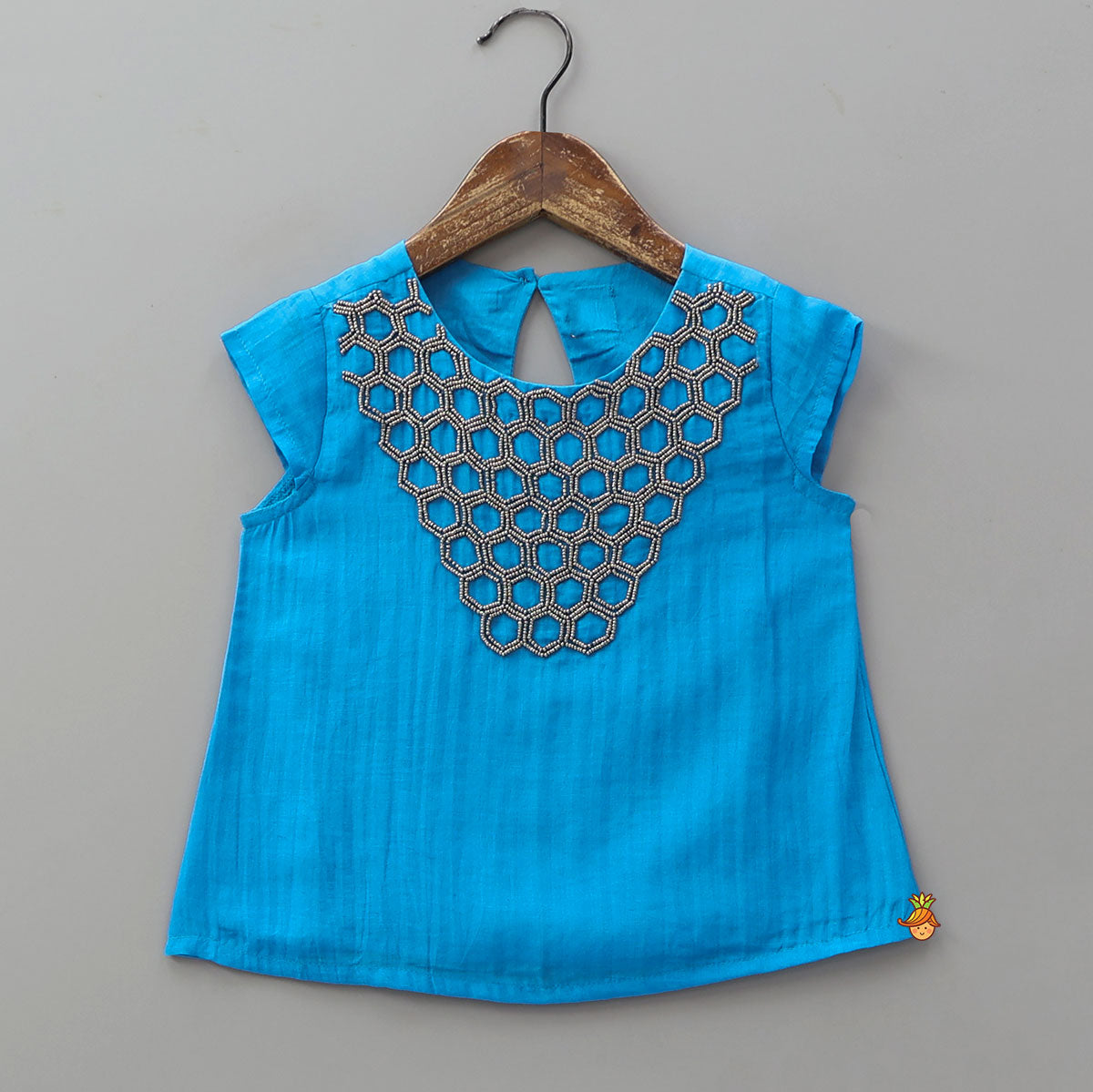 Pre Order: Pretty Embroidered Top With Shimmery Palazzo