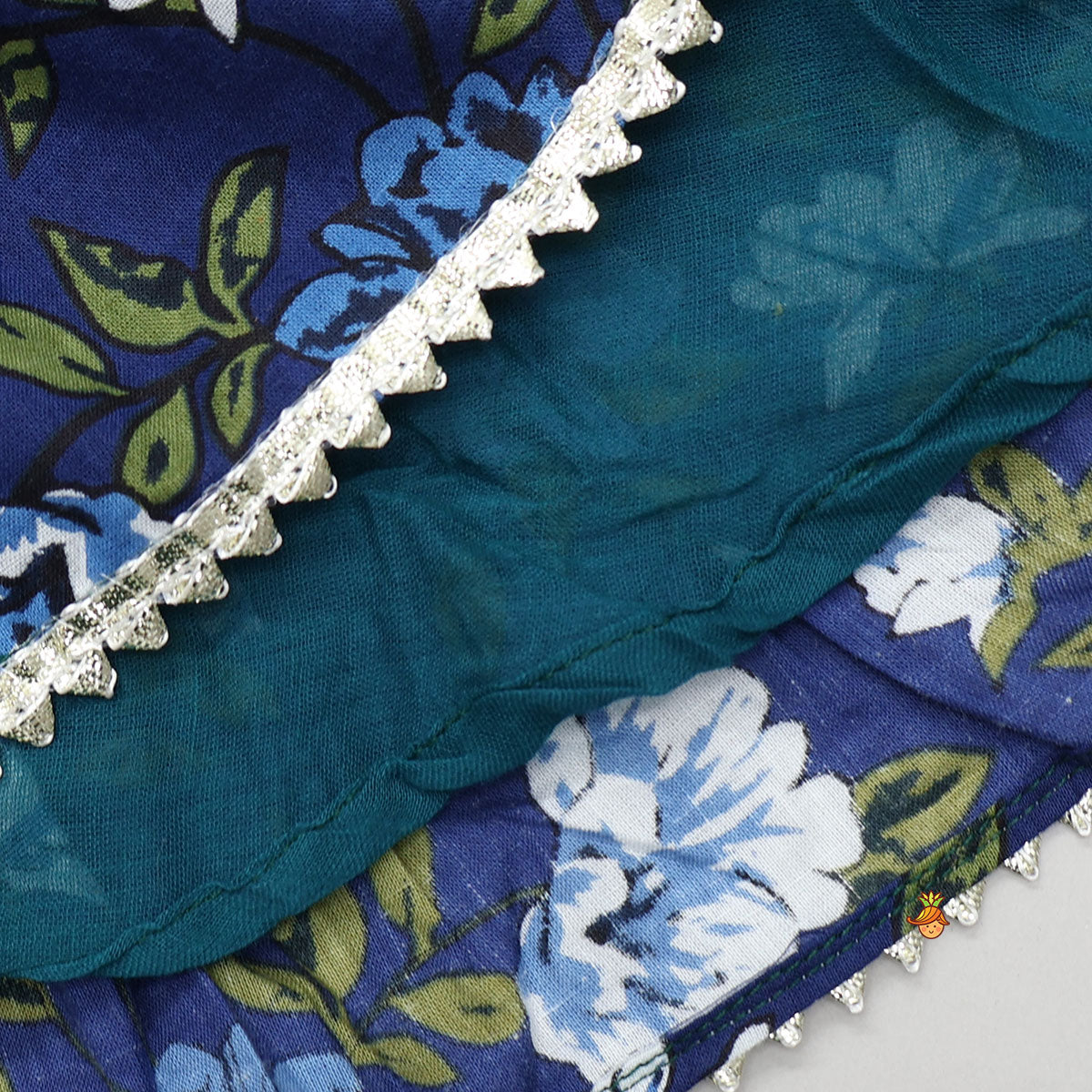 Pre Order: Floral Printed Stylish Top With Panelled Flared Lehenga And Dupatta