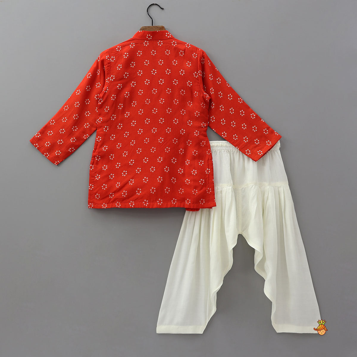 Pre Order: Festive Angrakha Style Kurta With Churidar