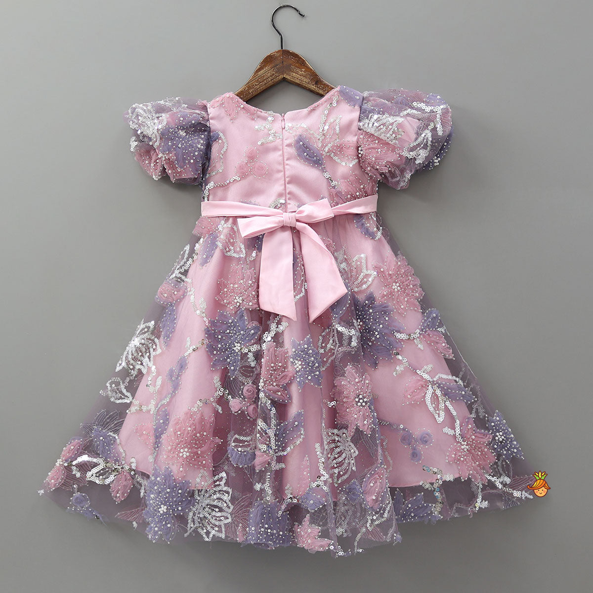 Pre Order: Sparkly Floral Embellished Party Dress