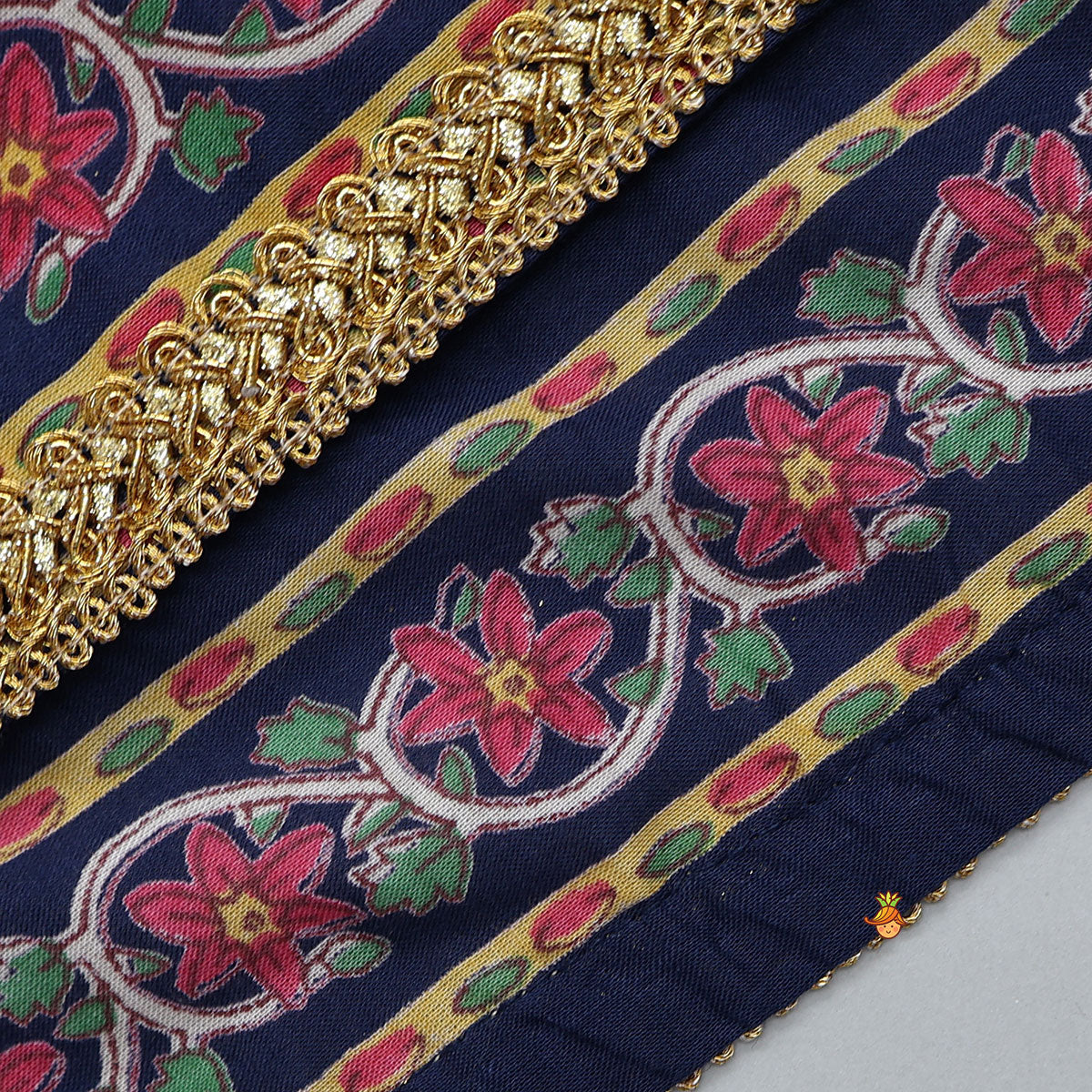 Strappy Crop Top And Matching Lehenga With Dupatta