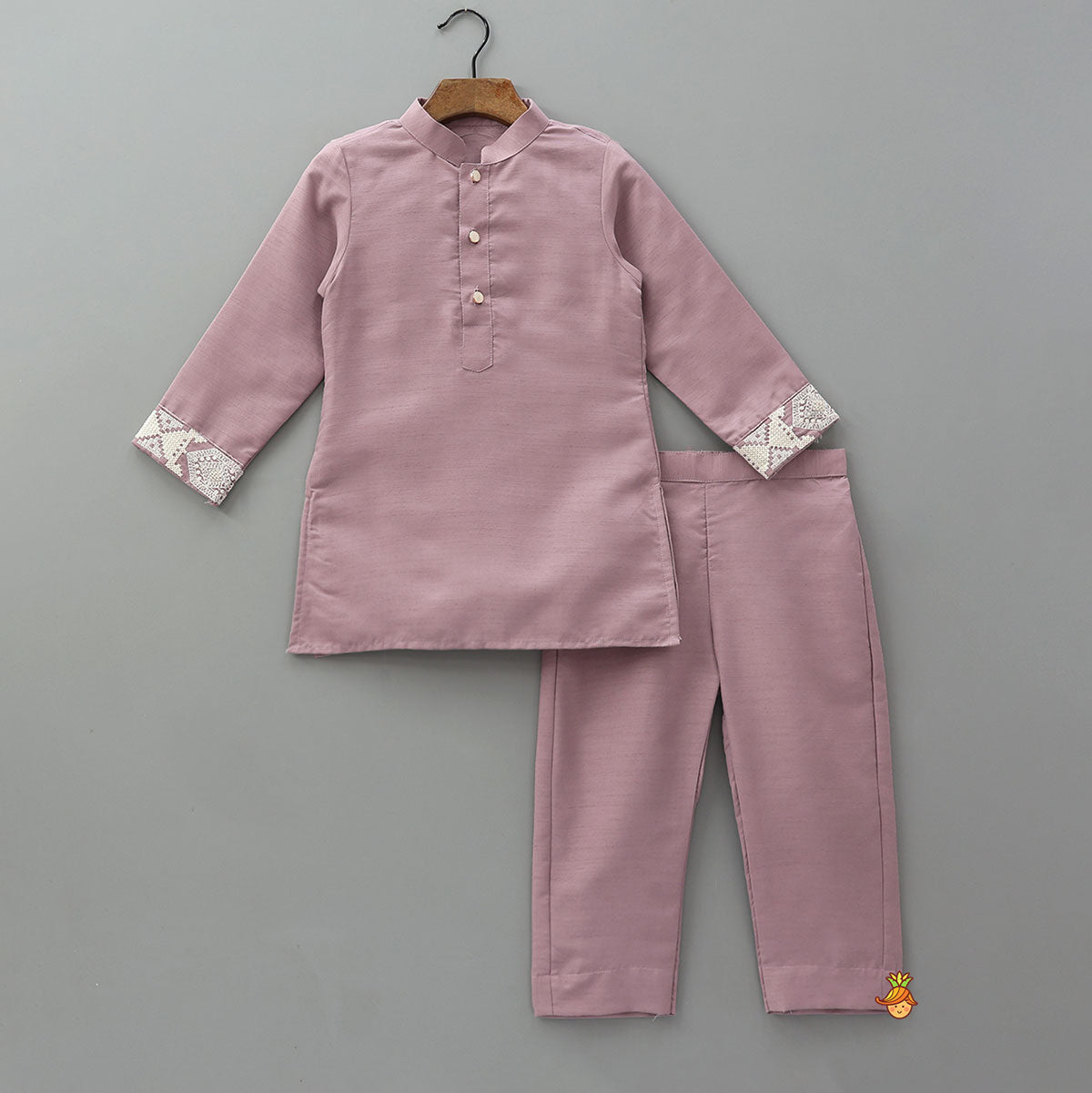Pre Order: Kurta With Thread Embroidered Jacket And Pyjama