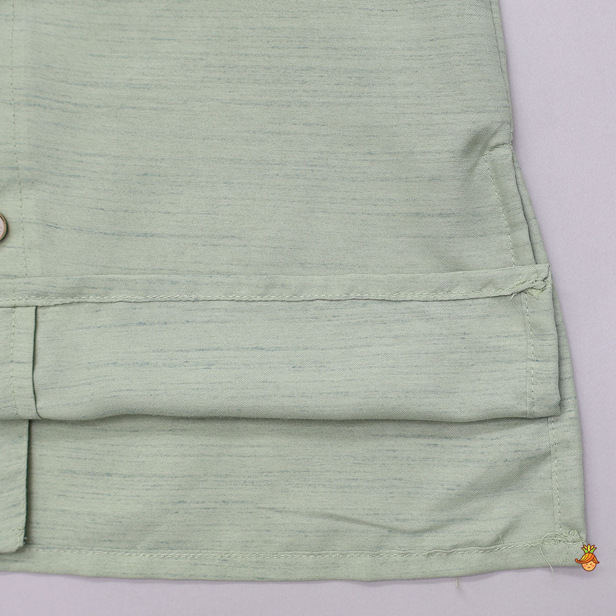 Pre Order: Pintuck Kurta With Thread Embroidered Open Jacket And Pyjama