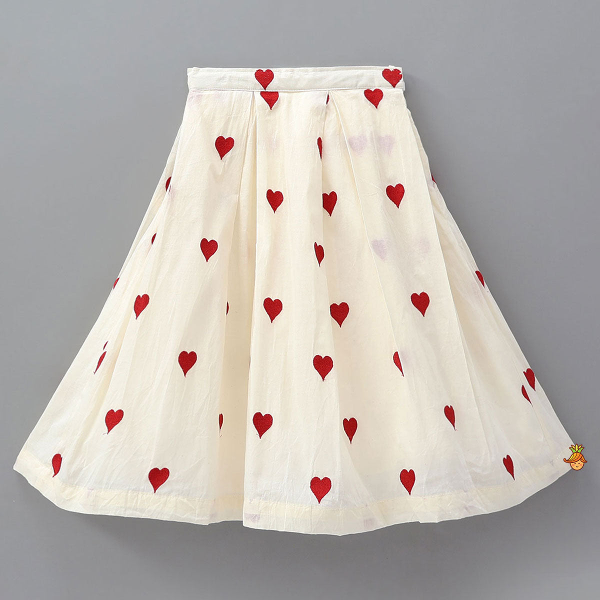 Pre Order: Heart Embroidered Stylish Tie Up Strap Top And Lehenga