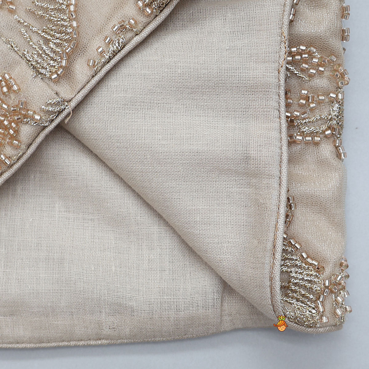 Pre Order: Floral Cutdana Embellished Top With Layered Net Lehenga