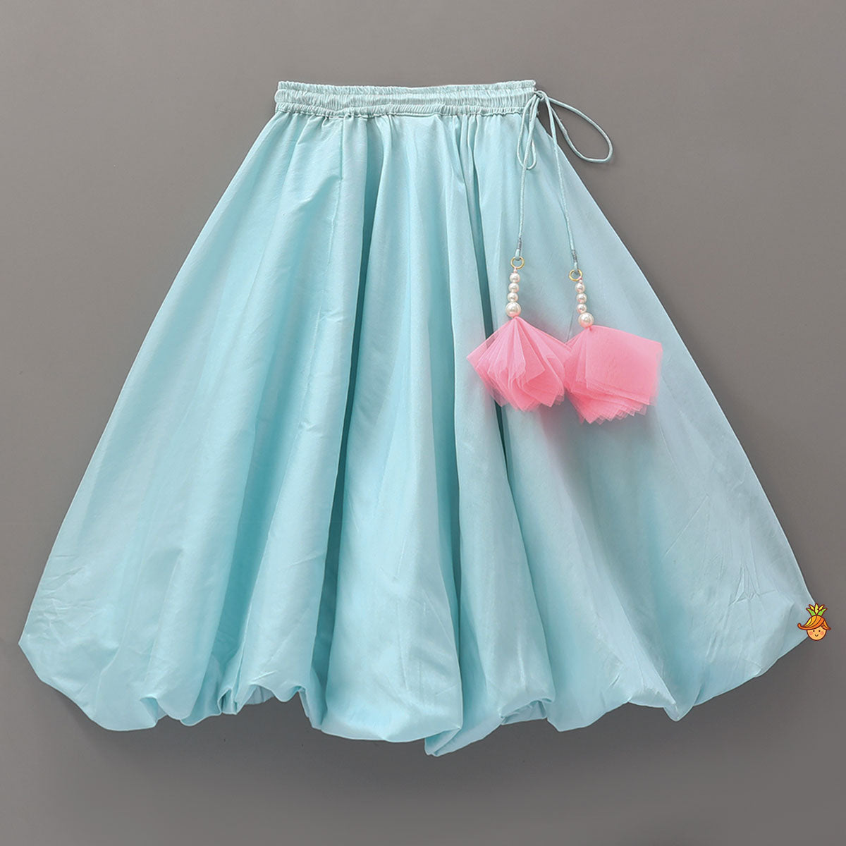 Pre Order: Stylish Adjustable Strap Crop Top And Balloon Lehenga