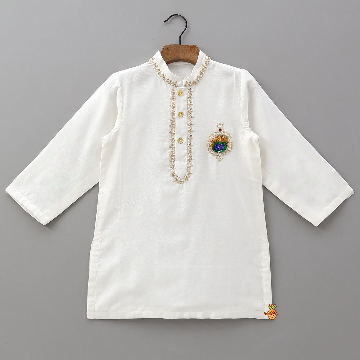 Pre Order: Decorative Patchwork Detailed Kurta With Pyjama