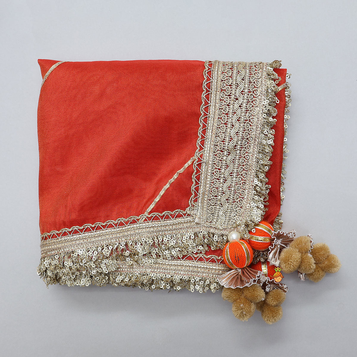Pre Order: Elegant Embellished Top With Flared Lehenga And Dupatta