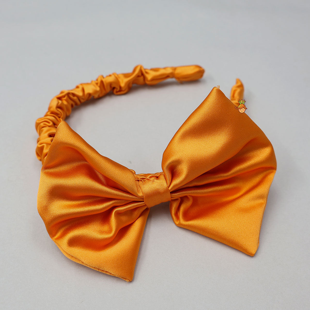 Bow Embellished Dress With Matching Gathered Hair Band
