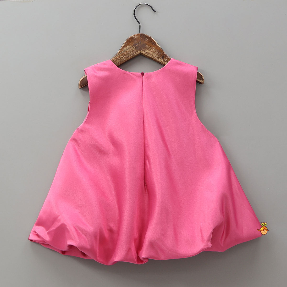 Elegant Bow Embellished Dress With Matching Gathered Hair Band