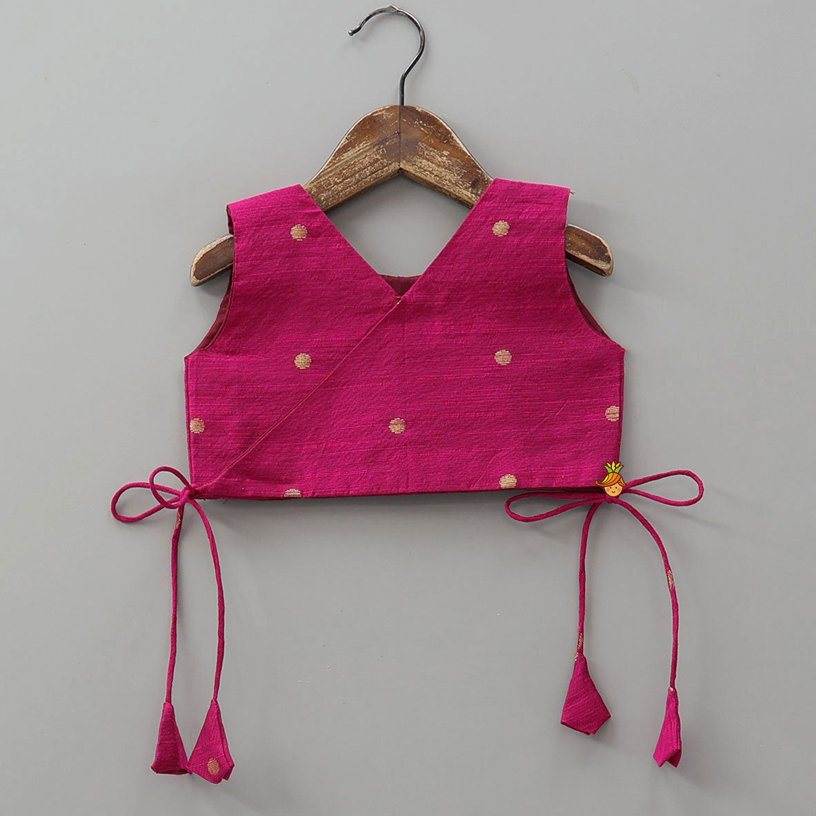 Pre Order: Graceful Booti Motif Crop Top With Pleated Lehenga