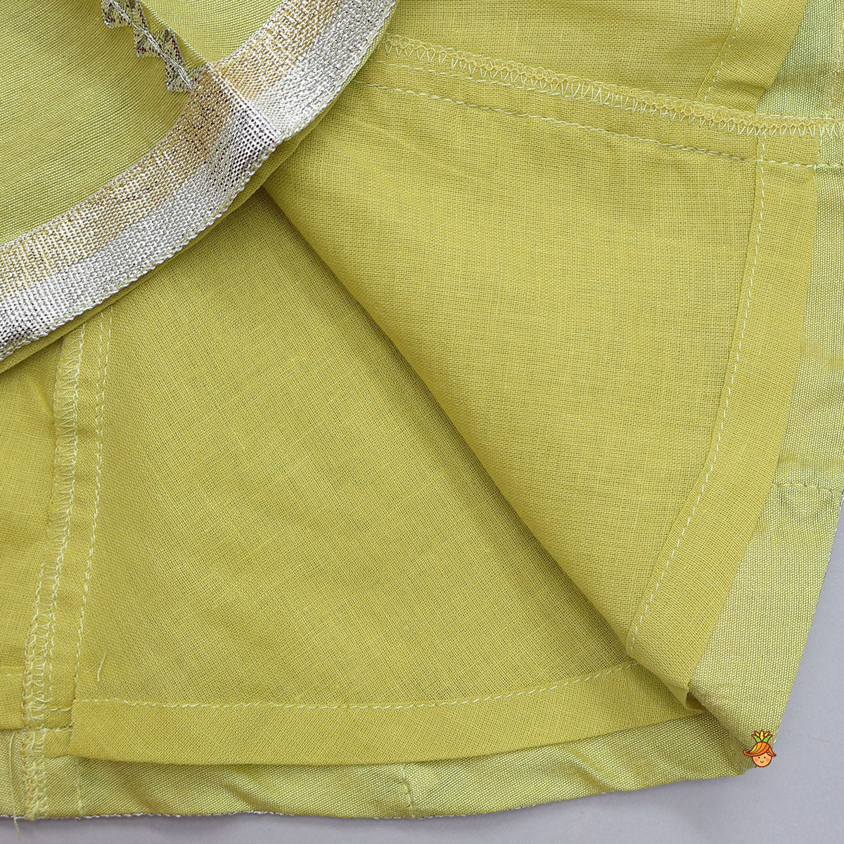 Pre Order: Lace Embellished Kurti And Farshi Salwar With Potli Bag