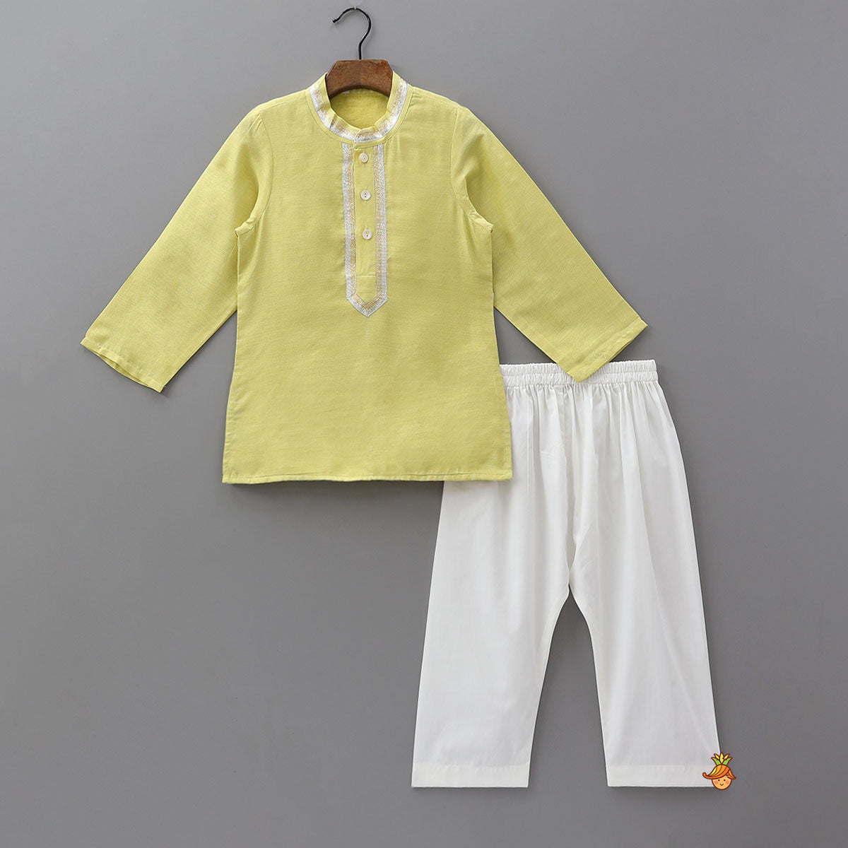 Pre Order: Traditional Front Placket Kurta And Pyjama